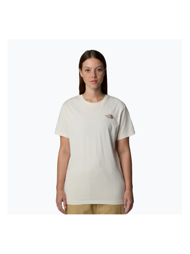 The North Face дамска тениска Box Nse Relaxed Tee white dune/latt