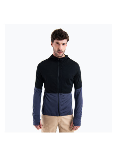 Мъжка качулка Icebreaker Merino 200 Realfleece Descender Zip Hoodie black/graphite
