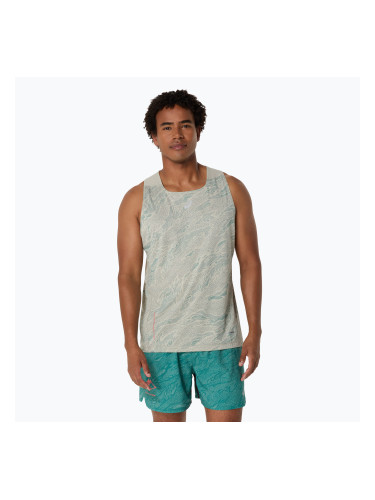 Мъжки потник за бягане ASICS Fujitrail Singlet white sage/rainy lake