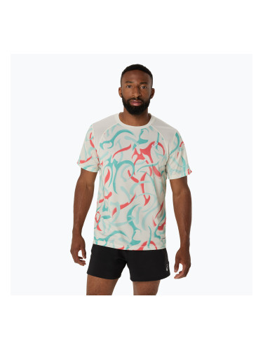 Мъжка тениска за бягане ASICS Road All Over Print Top birch