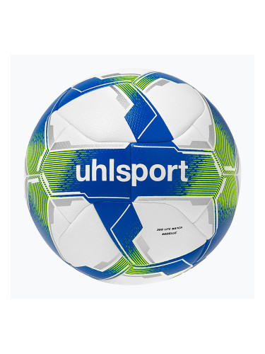 Футбол uhlsport 350 Lite Match Addglue бяло/тъмно синьо/флуо жълто размер 4