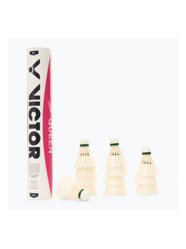 Дартс за бадминтон VICTOR Queen 12 бр. бял 101006