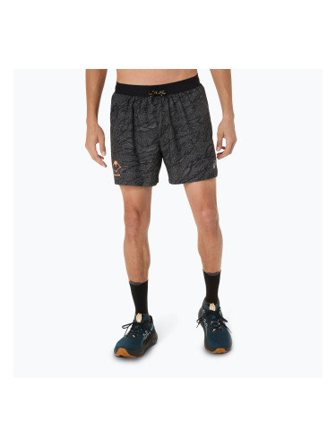 ASICS мъжки къси панталони за бягане Fujitrail All Over Print 5IN performance black