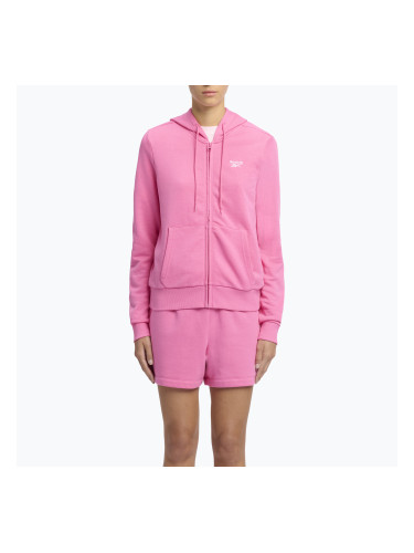 Дамски суитшърт Reebok Small Logo French Terry FZ true pink