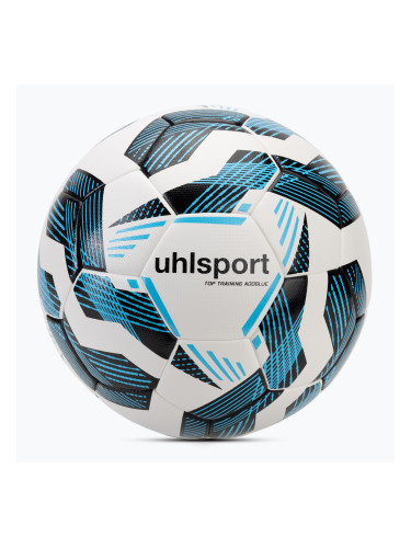 Uhlsport Fairtrade Top Training Addglue футбол бяло/черно/флуо синьо размер 4