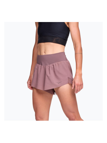 Дамски шорти за бягане HOKA Glide 4" smokey quartz