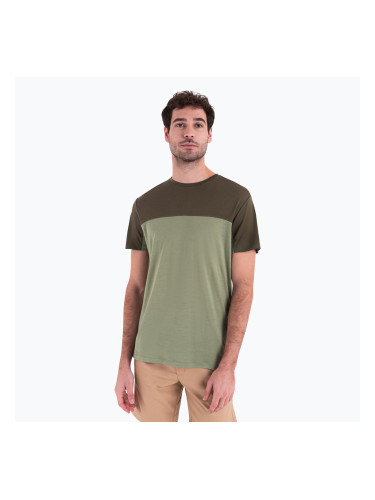 Мъжка тениска за трекинг Icebreaker Merino Cool-Lite Sphere III SS Tee Colour Block lichen/loden