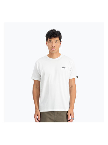Мъжка тениска Alpha Industries Basic Small Logo бяла