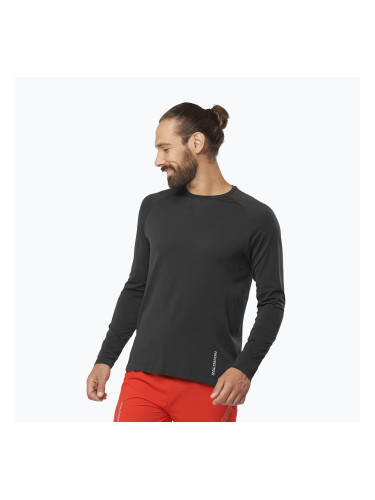 Мъжки тичащ потник с дълъг ръкав Salomon Sense Aero Seamless Tee deep black