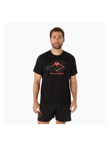 Мъжка тениска за бягане ASICS Fujitrail Logo performance black/carbon/coral reef