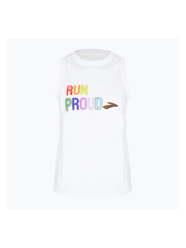 Дамска тениска за бягане Brooks Distance Graphic Tank white/rainbow/brow