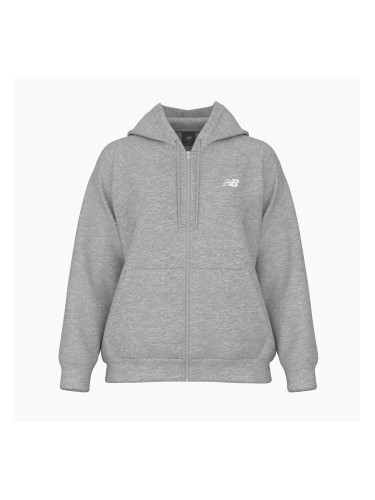 Дамски суитшърт New Balance Fleece Logo Full Zip athletic grey