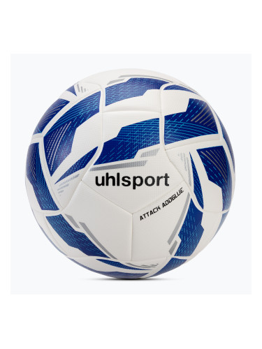 Uhlsport Attack Addglue футболна топка бяло/тъмно синьо/синьо размер 4