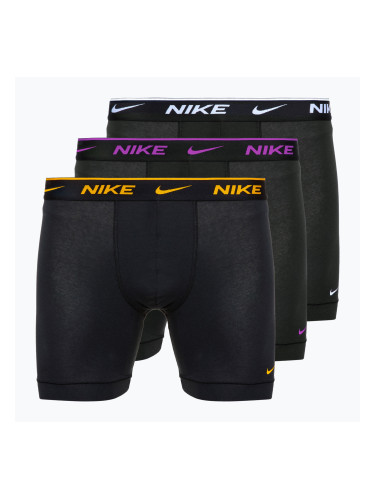 Мъжки боксерки Nike Everyday Cotton Stretch 3 чифта черни/златни/черни