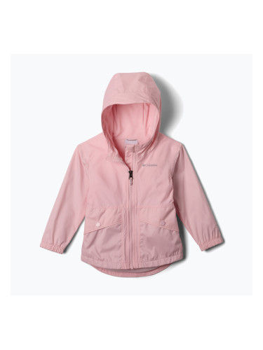 Детско дъждобранно яке Columbia Rainy Trails II Fleece satin pink