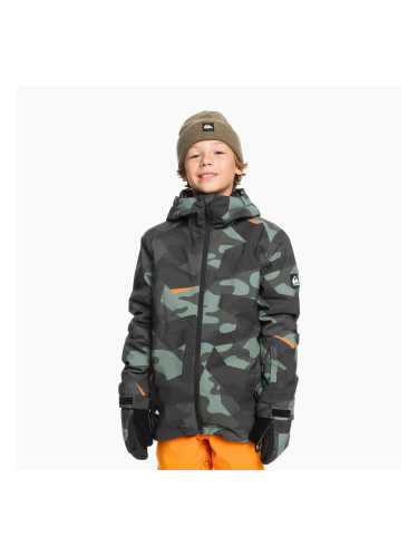 Детско яке за сноуборд Quiksilver Mission Printed block puzzle camo sea spray
