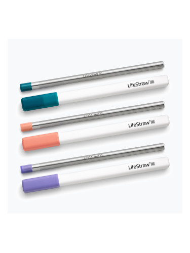 Филтрираща сламка за вода LifeStraw SIP 3 бр. lagoon/thistle/apricot
