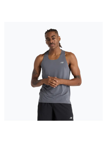 Мъжки New Balance Race Day Tank graphite горнище за бягане
