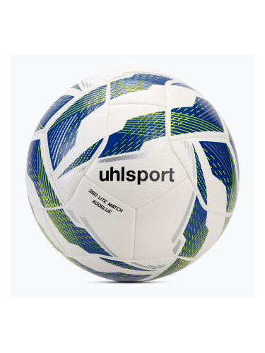 Футбол uhlsport 350 Lite Match Addglue бяло/тъмно синьо/флуо жълто размер 5