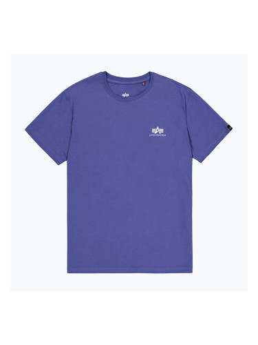 Мъжка тениска Alpha Industries Basic Small Logo night purple