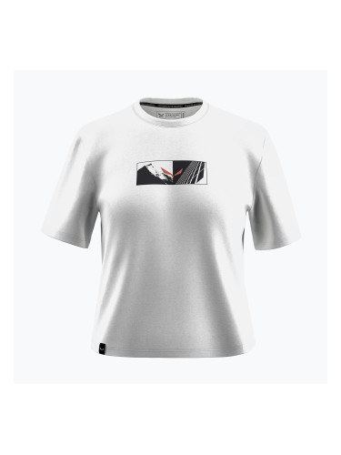 Salewa дамска тениска Eagle Hybrid Loose optical white