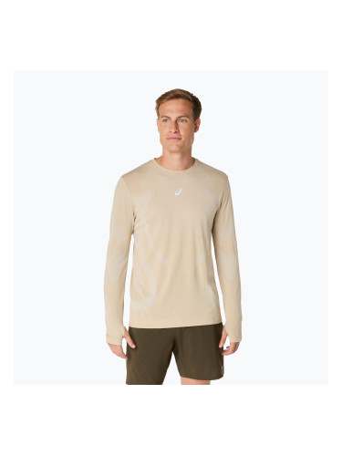 Мъжки ASICS Road Seamless LS крем за бягане с дълъг ръкав