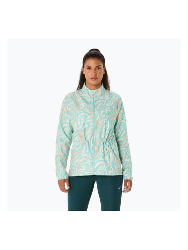 Дамско яке за бягане ASICS Road Lite-Show Packable oasis green/multi color