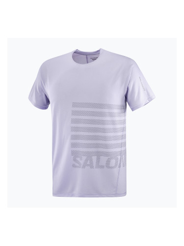 Мъжка тениска за бягане Salomon Sense Aero Tee GFX cosmic sky/castlerock