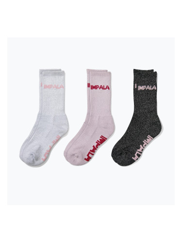 IMPALA Skate дамски чорапи 3 чифта блясък