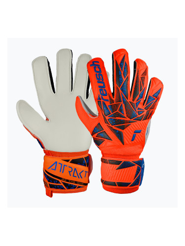 Вратарски ръкавици Reusch Attrakt Solid hyper orange/electric blue