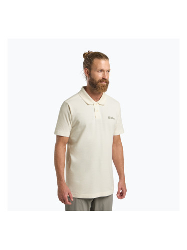 Мъжка поло тениска Jack Wolfskin Essential cotton white