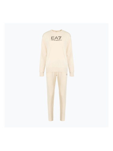 EA7 Emporio Armani Дамски анцуг MaxiLogo бадемово мляко