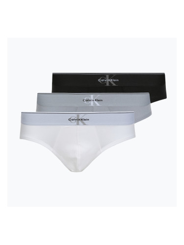 Мъжки слипове Calvin Klein LV00NB4471 Hip Brief 3 чифта black/misty grey/white