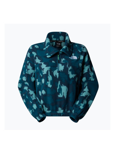 Дамски суитшърт The North Face Mountain Athletics Fleece 1/4 Zip Print deep cypress painted