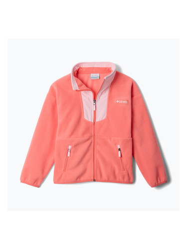 Детски поларен суитшърт Columbia Sequoia Grove Full Zip Fleece hot coral/satin pink