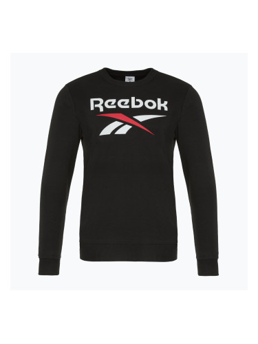 Мъжки суитшърт Reebok Identity Big Logo Fleece Crew black/white/vector red