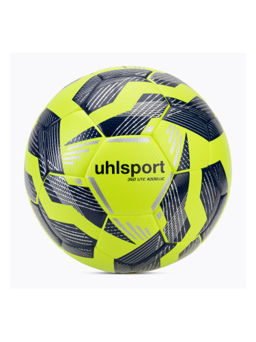 Футбол uhlsport 350 Lite Addglue fluo yellow/navy/silver размер 5