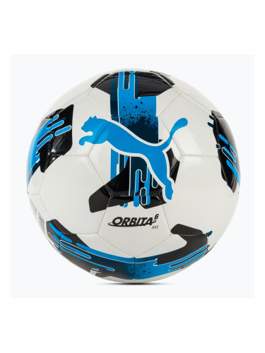Футболна топка Puma Orbita 6 MS puma white/ignite blue размер 4
