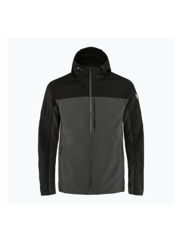 Мъжко яке за вятър Fjällräven Abisko Midsummer тъмно сиво/черно