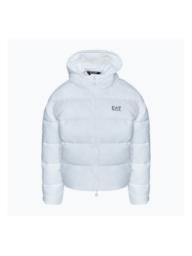 Дамско яке EA7 Emporio Armani Train Shiny ECO Extra Padded Bomber Jacket бяло