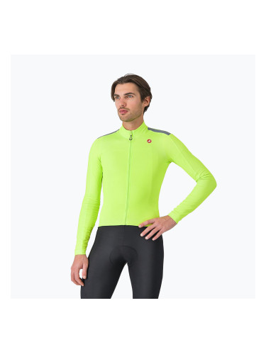 Мъжка блуза с дълъг ръкав за колоездене Castelli Puro 4 electric lime
