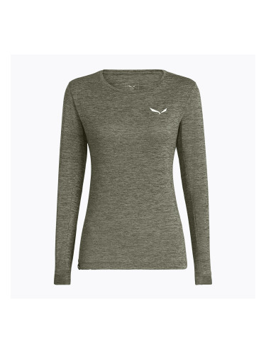 Дамска блуза с дълъг ръкав Salewa Puez Melange Dry faded green melange