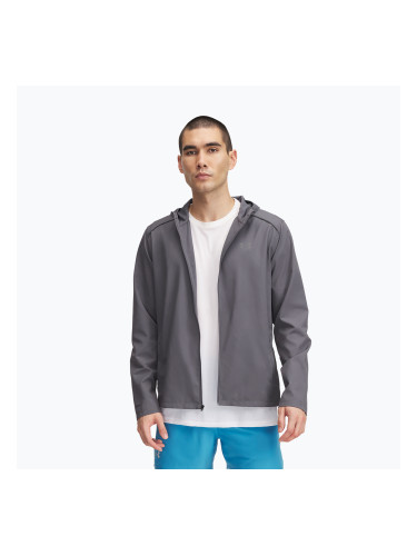 Мъжко яке за бягане Under Armour Storm Run с качулка castlerock/jet grey/reflective