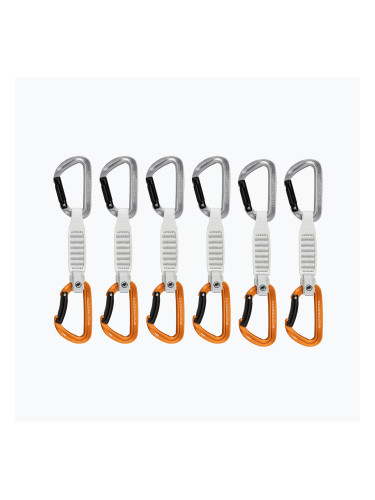 Примки за катерене Mammut Sender Keylock 12 cm Quickdraws 6 pcs. straight gate/bent gate key lock, light grey/gold