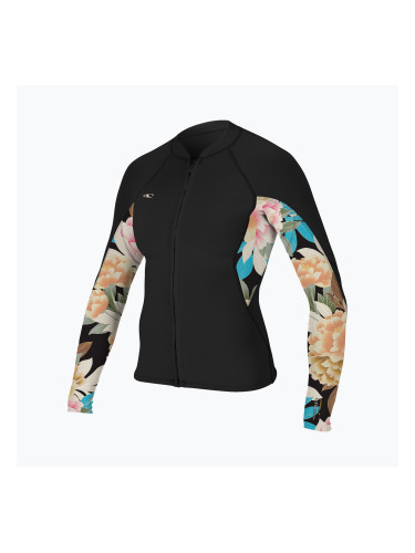 Дамско неопреново яке O'Neill Bahia 1/0.5 mm Full-Zip Jacket black/mikah floral/black