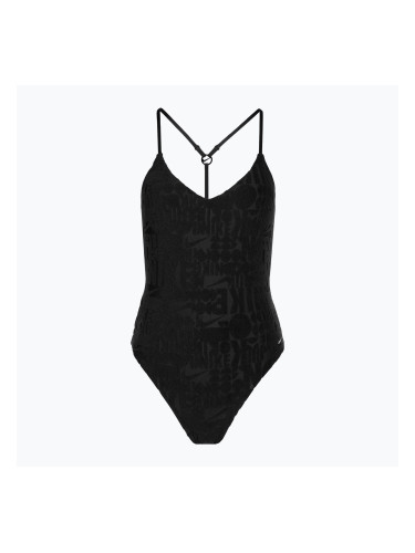 Nike Retro Flow Terry дамски бански от една част черен