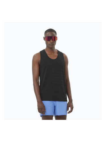 Мъжки потник за бягане Salomon Sense Aero Singlet GFX deep black