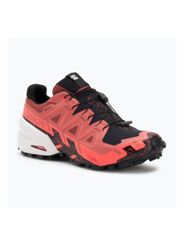 Мъжки обувки за бягане Salomon Spikecross 6 GTX cow hide/black/neon flame