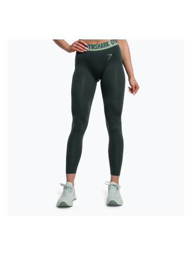 Дамски тренировъчен клин Gymshark Fit обсидианско зелено