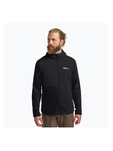 Мъжки суитшърт за трекинг Jack Wolfskin Prelight Trail Hoody black